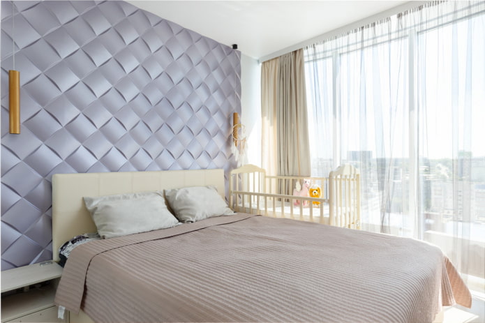 Спальня с детской кроваткой: фото в интерьере, примеры расположения в комнате
