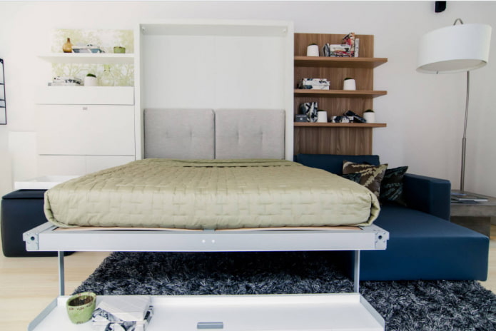Кровать в стене: идеи c подъемным механизмом, с диваном, шкаф-кровать