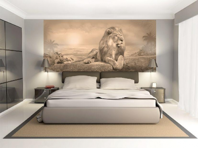 Фотообои в спальню (79 фото) над кроватью и на стену + идеи дизайна в интерьере