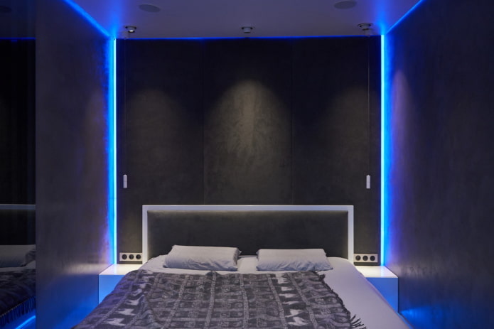 Спальня в стиле хай-тек: 50 фото, идеи дизайна