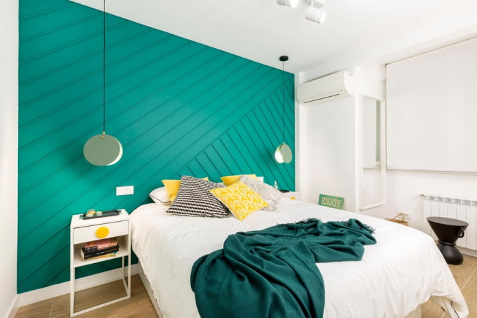 Бирюзовая спальня: идеи дизайна и 55 фото для вдохновения