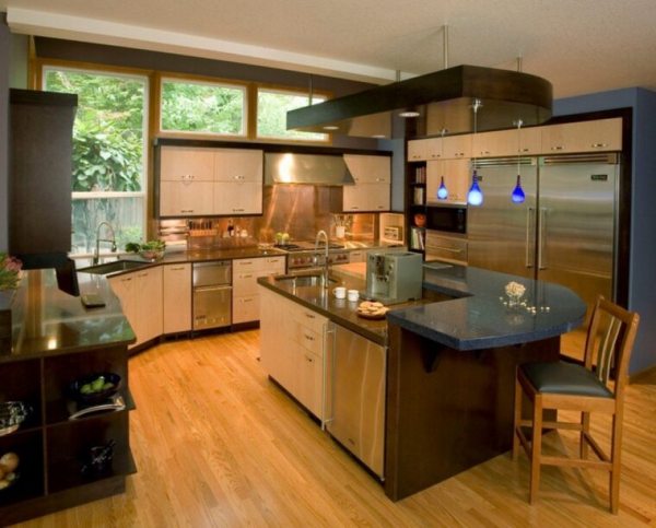 Планировка большой кухни: зонирование, варианты дизайна и особенности размещения мебели (150 фото)Варианты планировки и дизайна