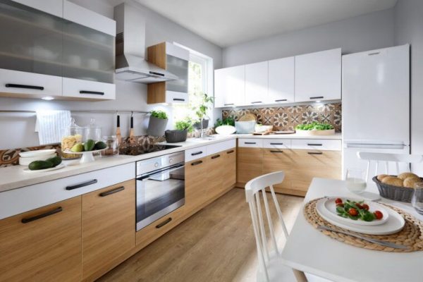 Г-образная кухня: планировка, дизайн, зонирования + фото идей сочетания по цвету и стилюВарианты планировки и дизайна