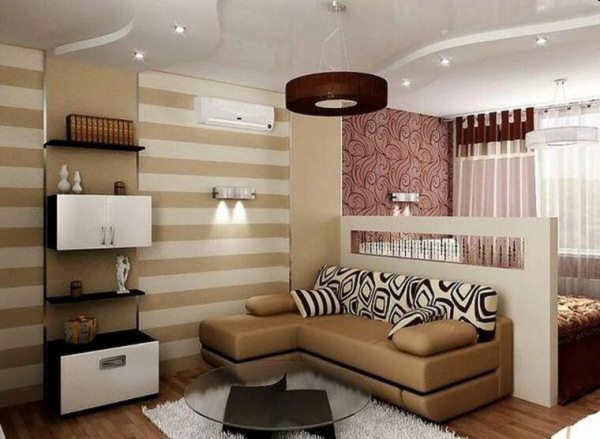 Гостиная, совмещенная со спальней: 120 фото красивых идей зонирования и удачных примеров дизайнаВарианты планировки и дизайна