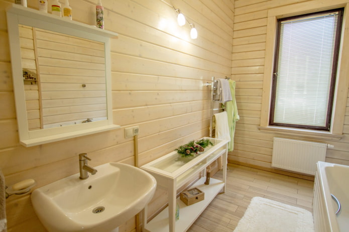 Отделка ванной комнаты вагонкой (28 фото) плюсы и минусы + идеи дизайна