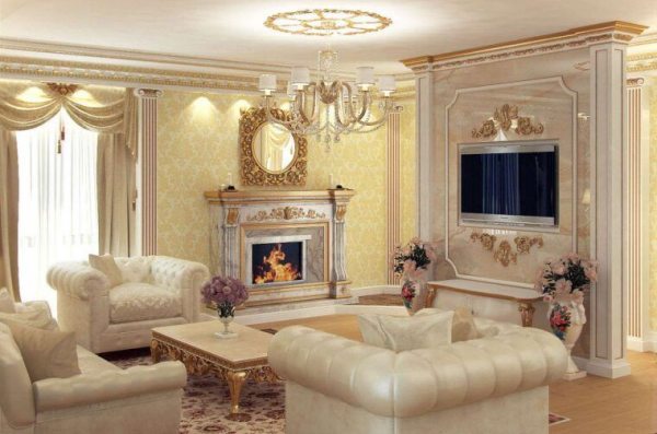 Гостиная в классическом стиле: идеи красивого и актуального оформления гостиной (115 фото)Варианты планировки и дизайна