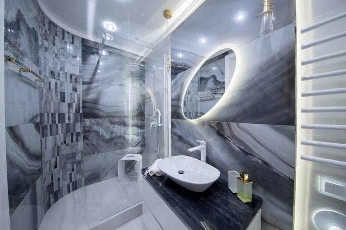 Серая ванная комната: 65 фото, идеи дизайна, сочетания 