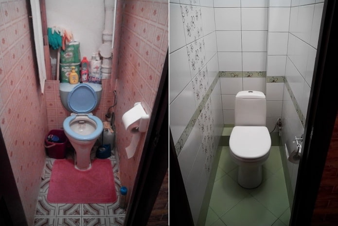 Туалет в хрущевке: 40 фото + 6 примеров ремонта до и после