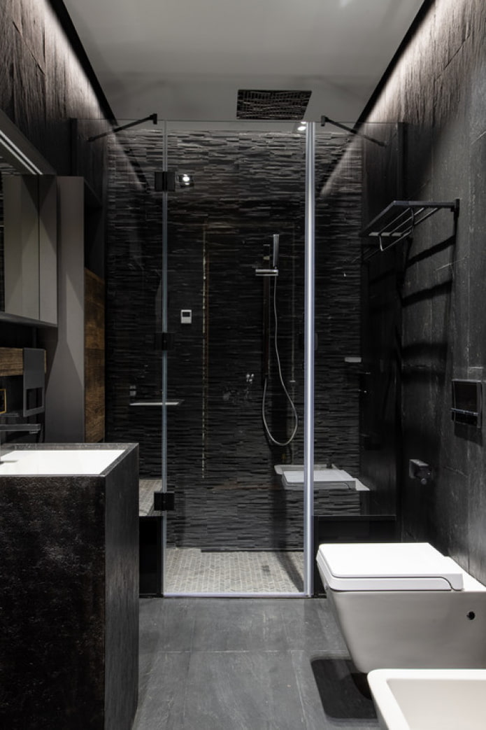 Темная ванная: 35 фото для стильного интерьера