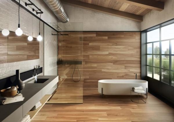 Керамическая плитка для ванной комнаты с эффектом дерева: натуральная красота и функциональность в одном решении